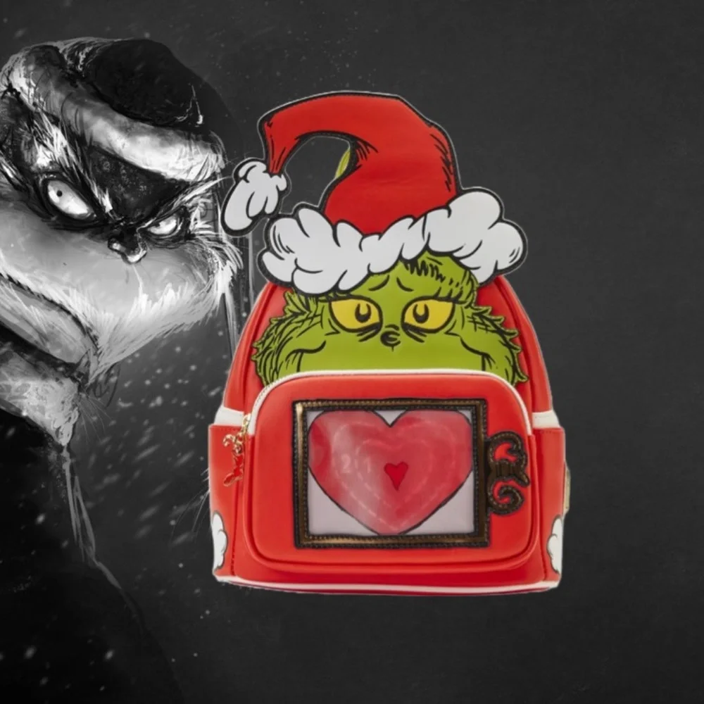 Loungefly Dr Seuss‎ Grinch Lenticular Heart Mini Backpack - IN HAND